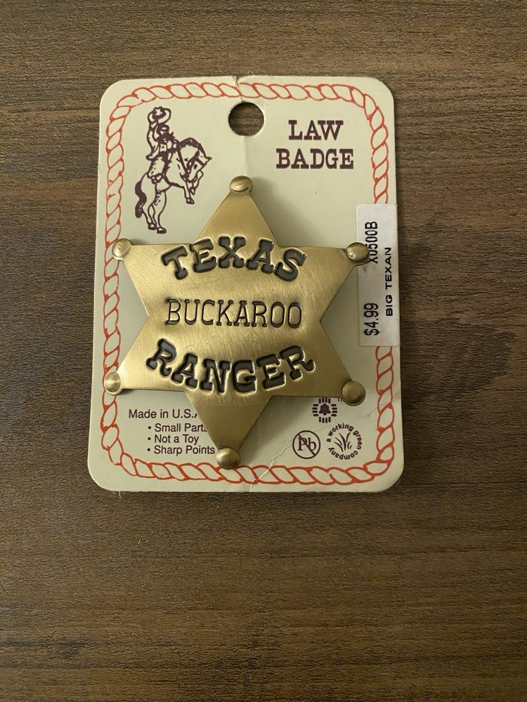 Texas Ranger Buckaroo Badge