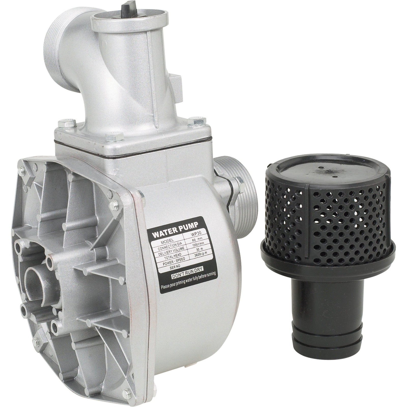 Semi-Trash Water Pump ONLY, For Straight Keyed Shafts, 3in. Ports, 14,265 GPH