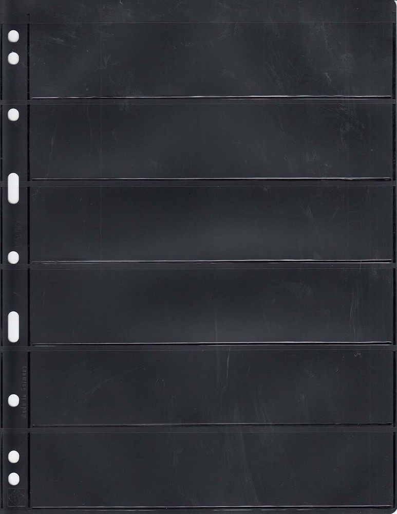 Lighthouse Vario 6S Stock Stamp Pages 6 Rows Professional Pack 25 Black 2 Sides