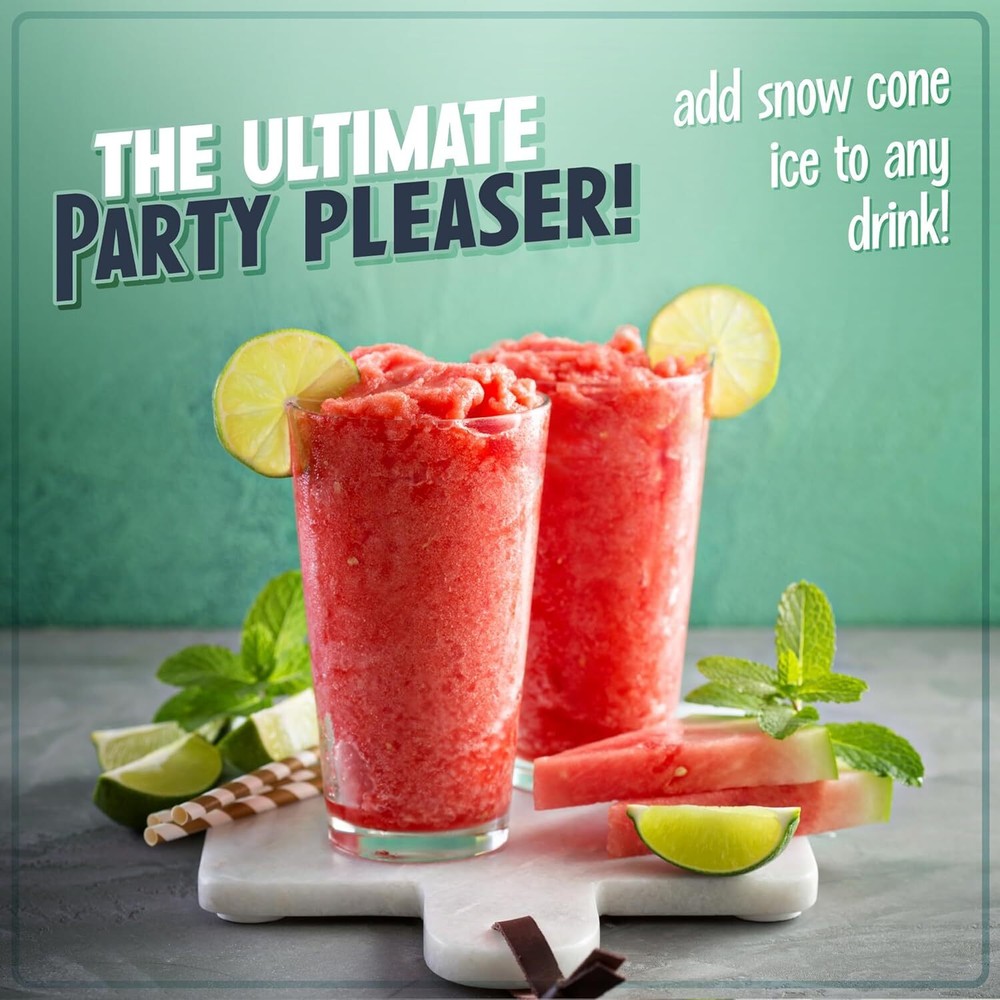 Snow Cone Shaved Ice Machine - Tabletop Smoothie Maker - Aqua Green