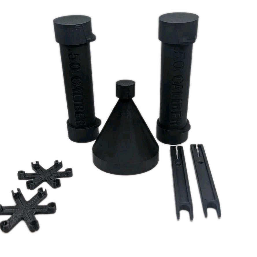 Muzzleloader Speed Loader Field Kit Bundle 2 Tubes 4 Cappers Funnel Black Powder