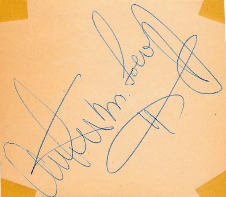Arthur M. Loew- Signed Paper