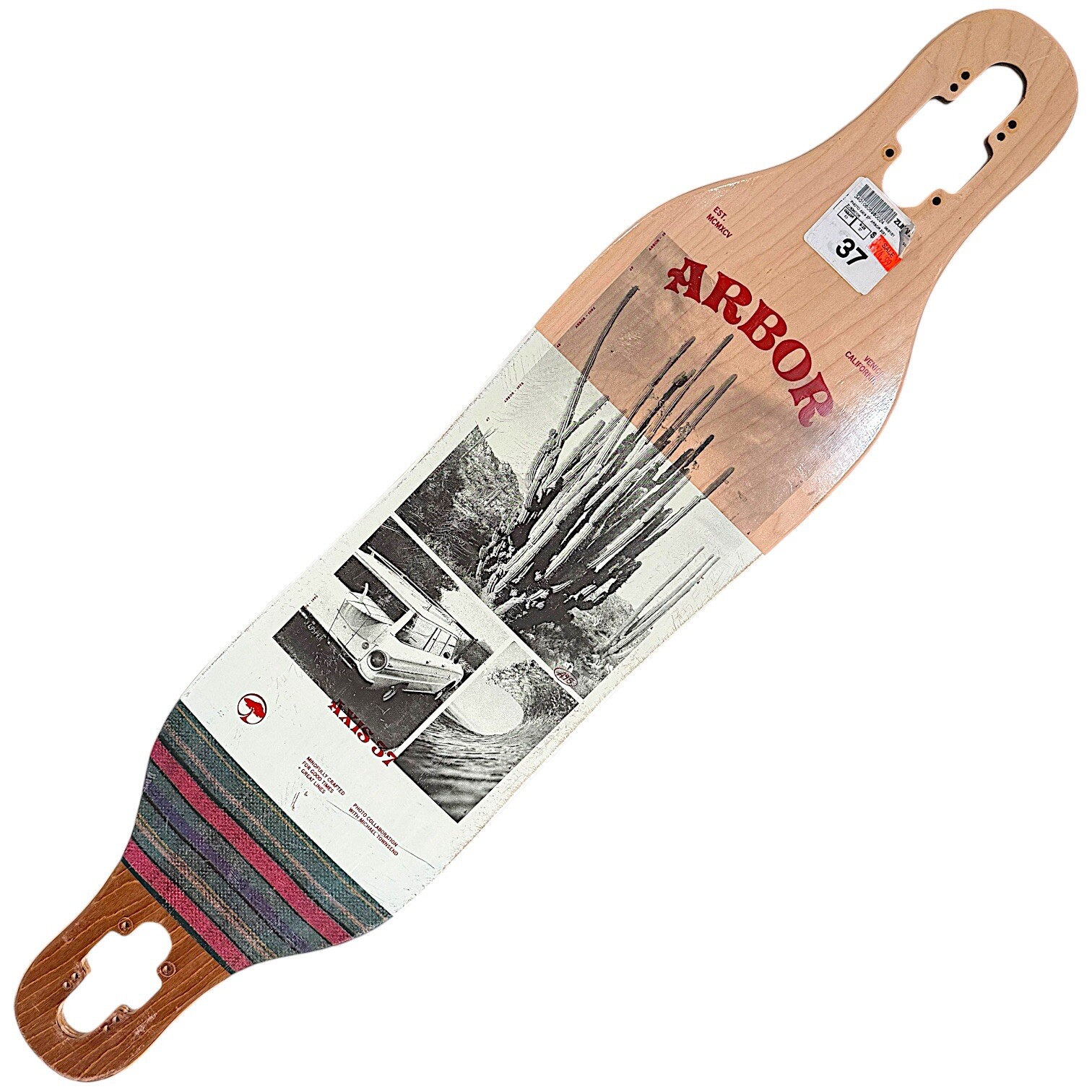 Photo Axis 37” ARBOR 2021 Performance Longboard Deck - 8.5" Photo Collection