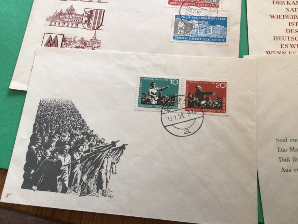 German Democratic Republic 6 postal covers A17820