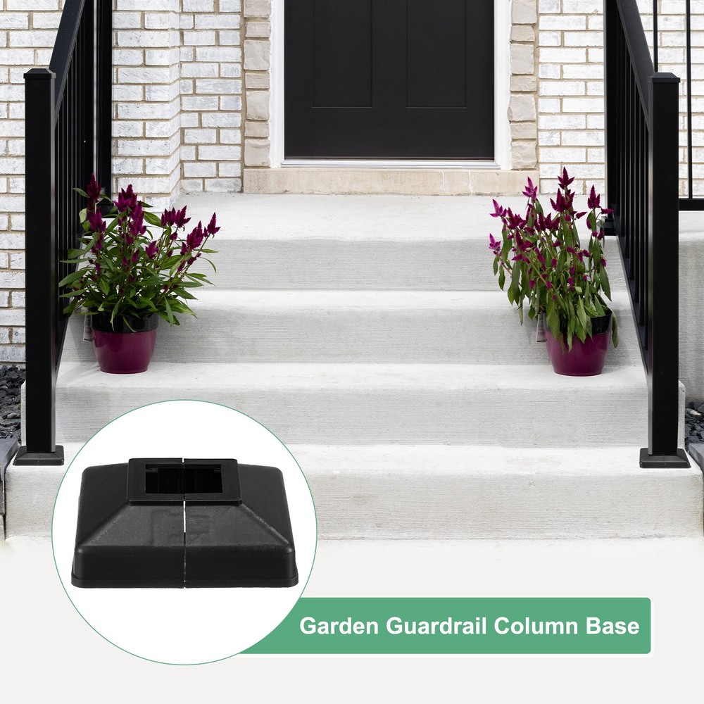 8-Pack Post Base Cover, Internal 1.18"x 1.18" Post Skirt Split Type for Railing