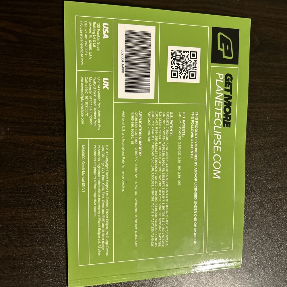 Planet Eclipse Gmek Trigger Frame Manual