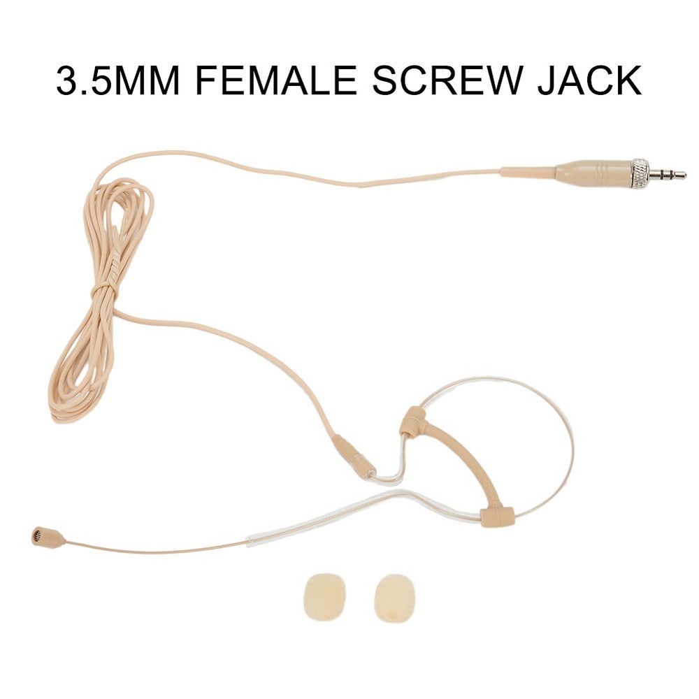 Single Earhook Headset Mic Headworn Microphone For Stage Lecturers Lightweight