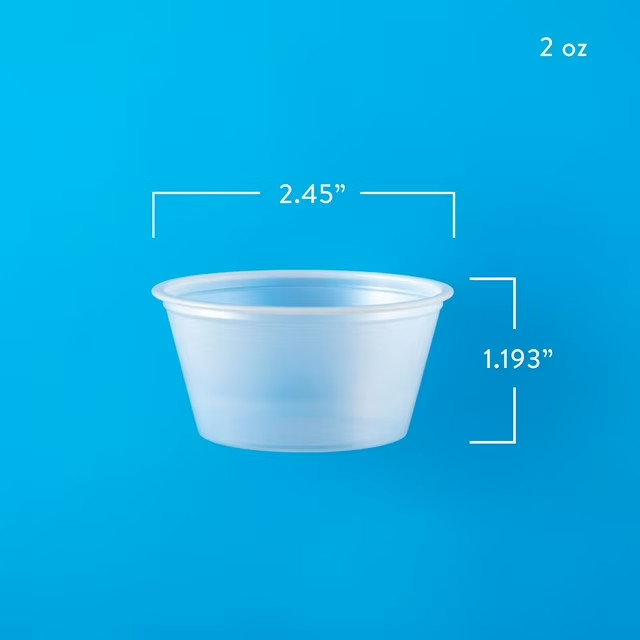 Member's Mark Translucent Portion Cups 2 Oz - 2500 Ct