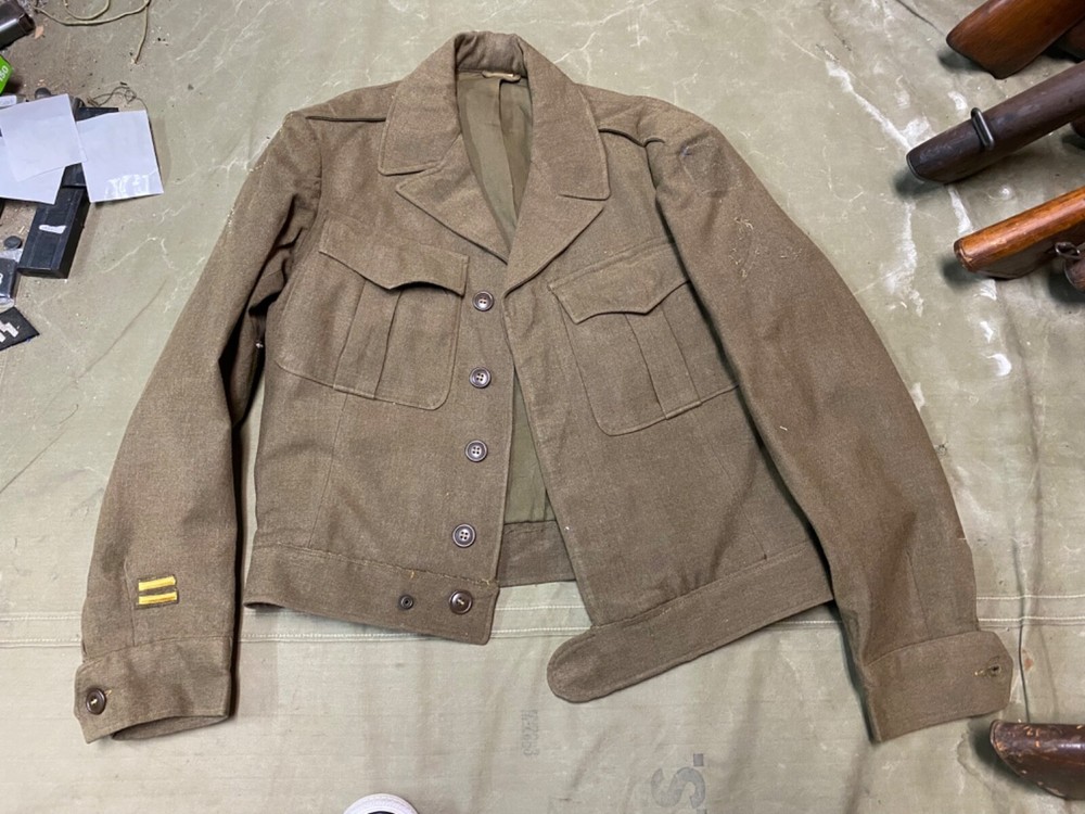 ORIGINAL WWII US ARMY EM NCO M1944 CLASS A IKE JACKET- MEDIUM LONG, 38L