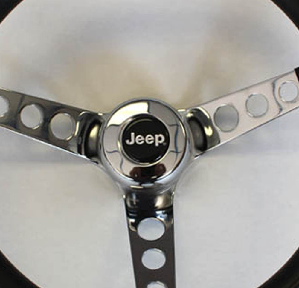Classic Grant Black Steering Wheel 13 1/2" For 76-95 Jeep CJ5 CJ7 YJ Cherokee