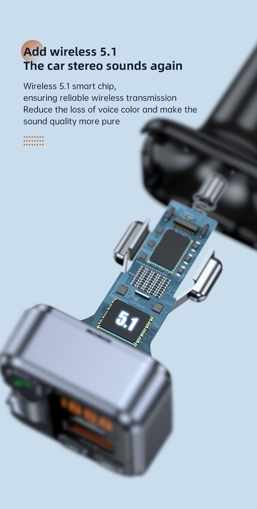 Car Wireless Bluetooth FM Transmitter MP3 Player USB Car Fast Charger Adapter