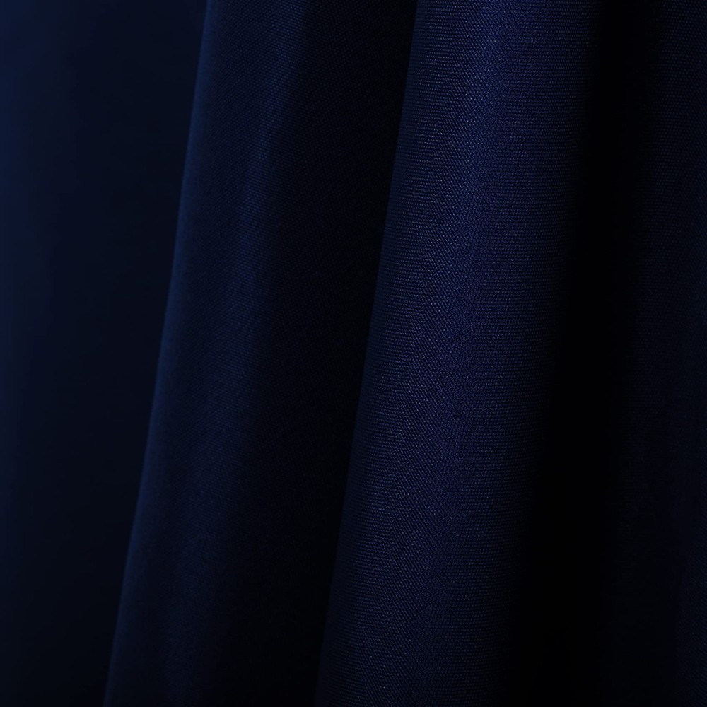 60x102" Navy Rectangular Tablecloth 2-Pack Polyester for 6-Foot Table