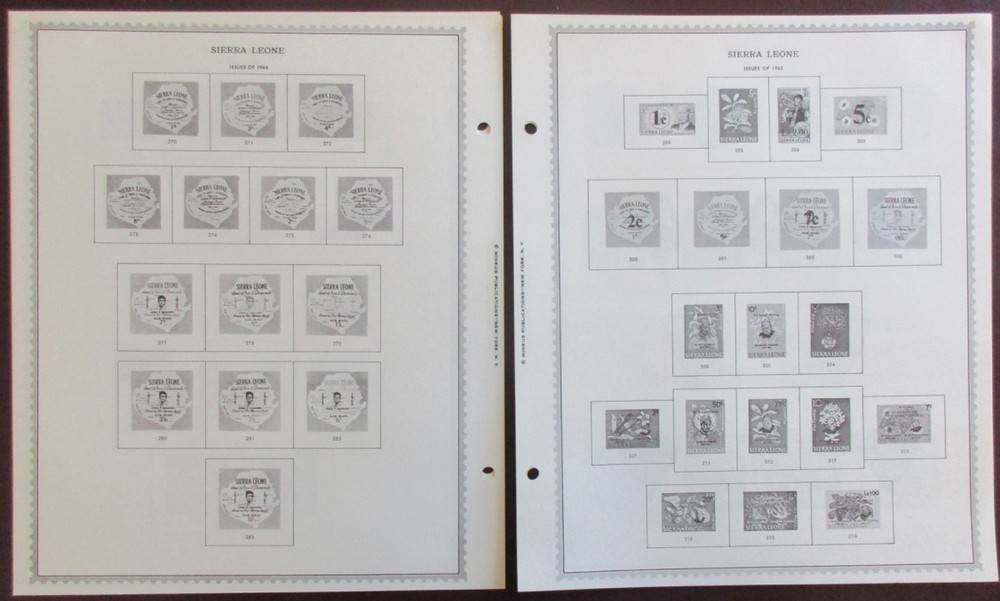 Sierra Leone : Clean Set of Unused Minkus Supreme Global Pages to 1968