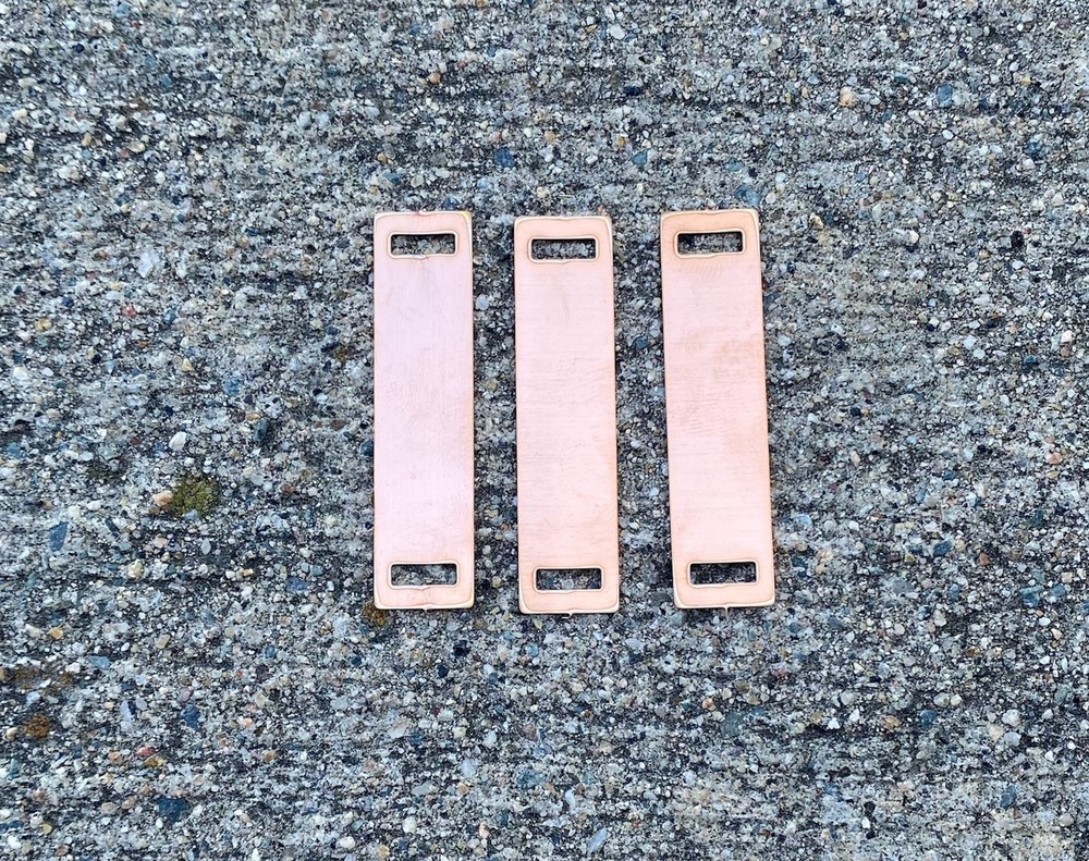 Rectangular Copper Connector Links 2"x1" - Made from 16oz Copper