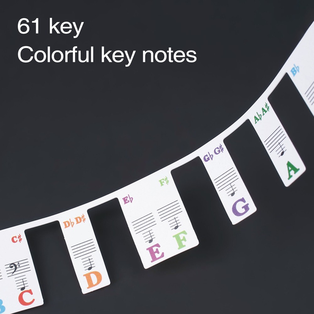 85cm 61 Key Piano Notes Guide for Beginner Removable Piano Keyboard Note Labels