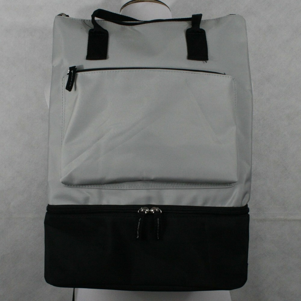DSW Backpack Light Grey & Black Nylon NWOT