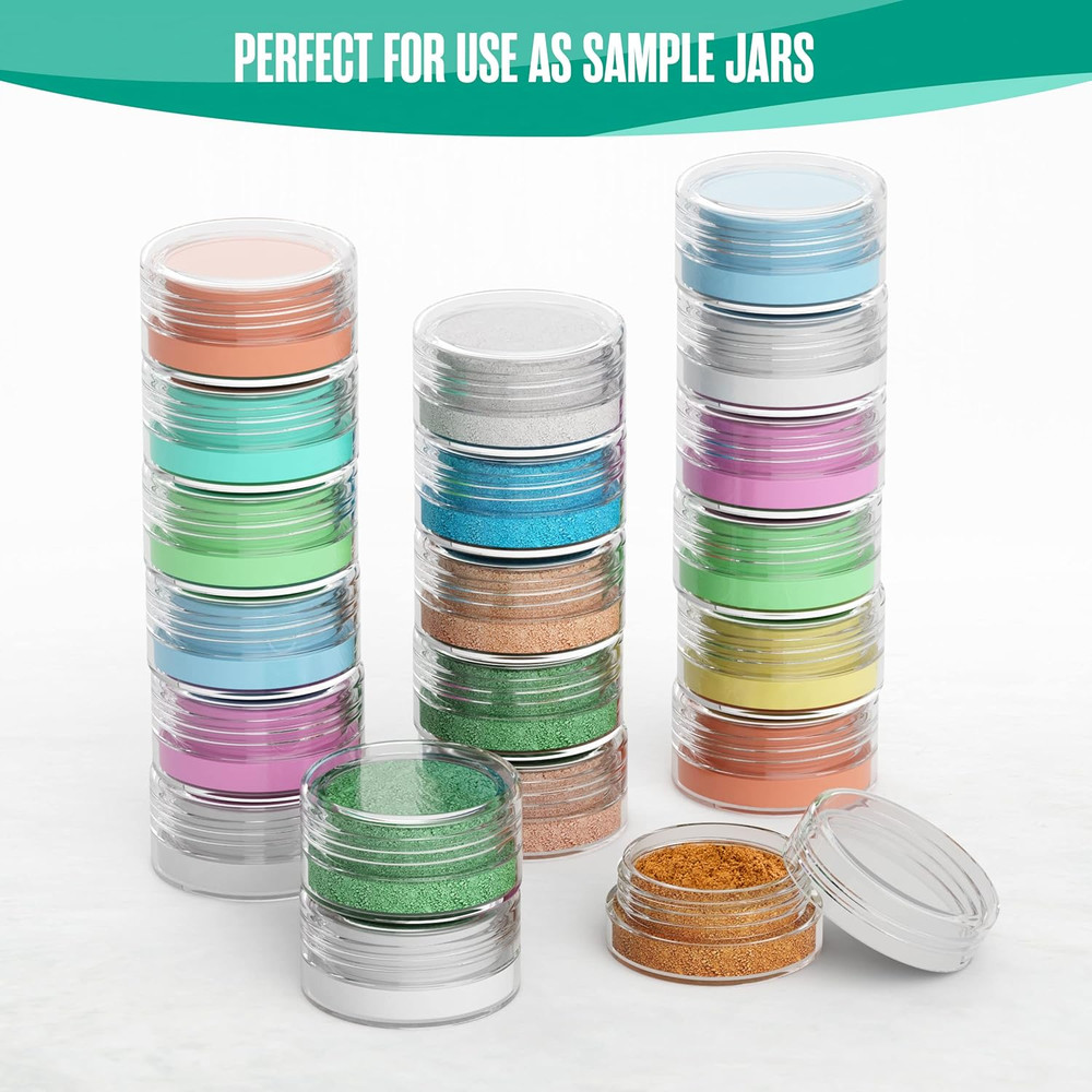 Sample Containers, Lip Balm Containers, Sample Jars, Mini Jars with Lids, Small,