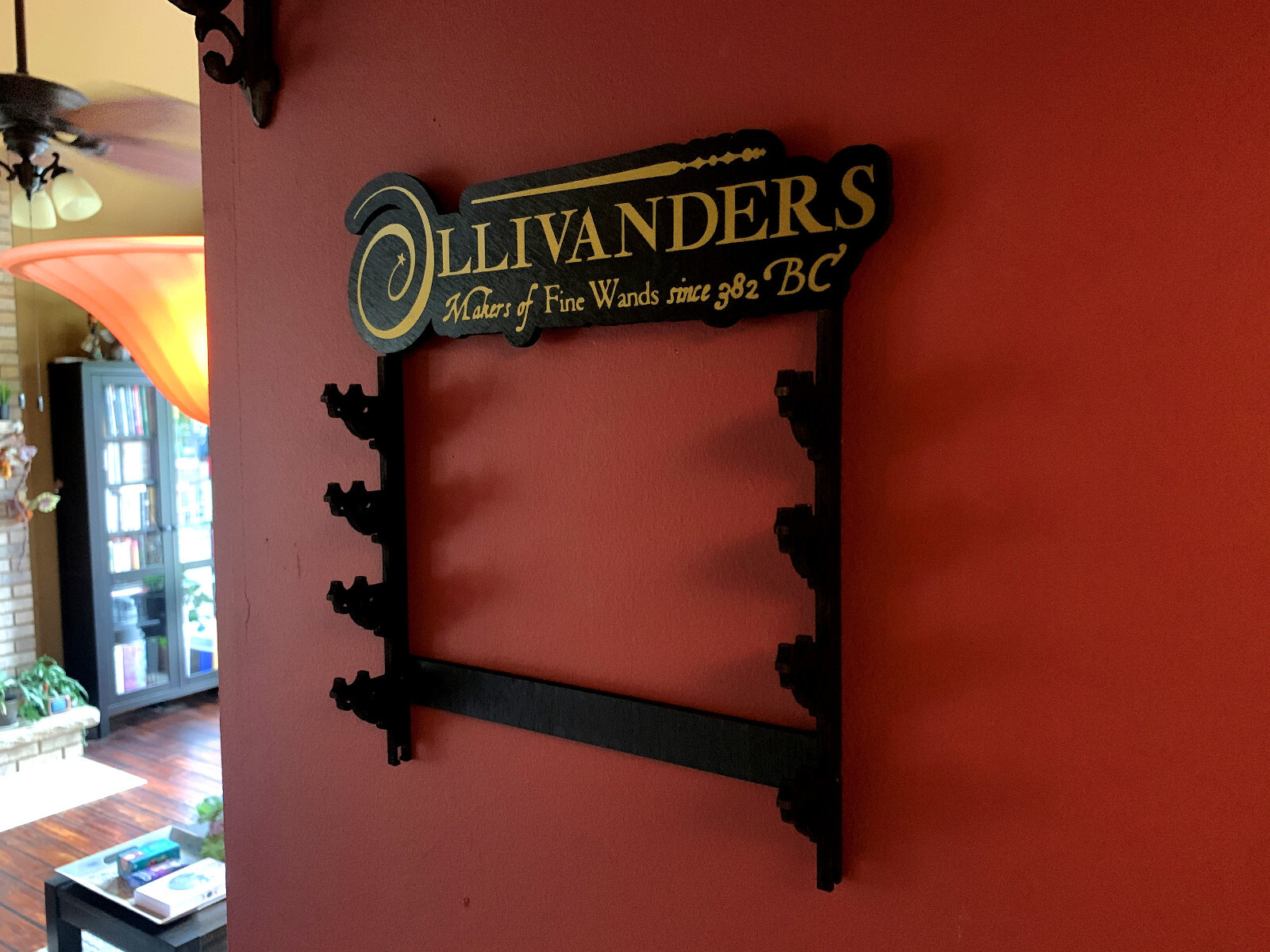 Harry Potter Ollivanders Shop Wall Mount Wand Display Rack Stand - Free Shipping