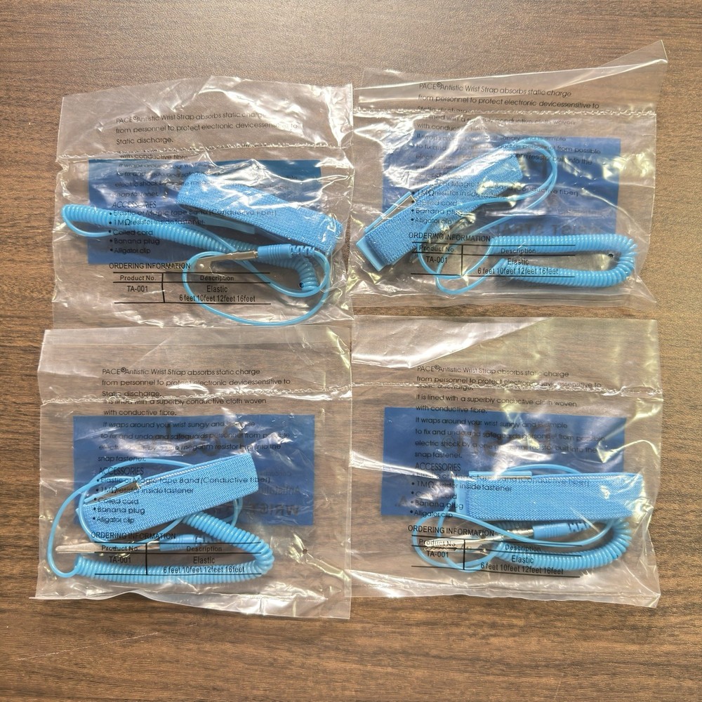 ESD Anti-Static Wrist Strap Components with Grounding Wire 4-Pack