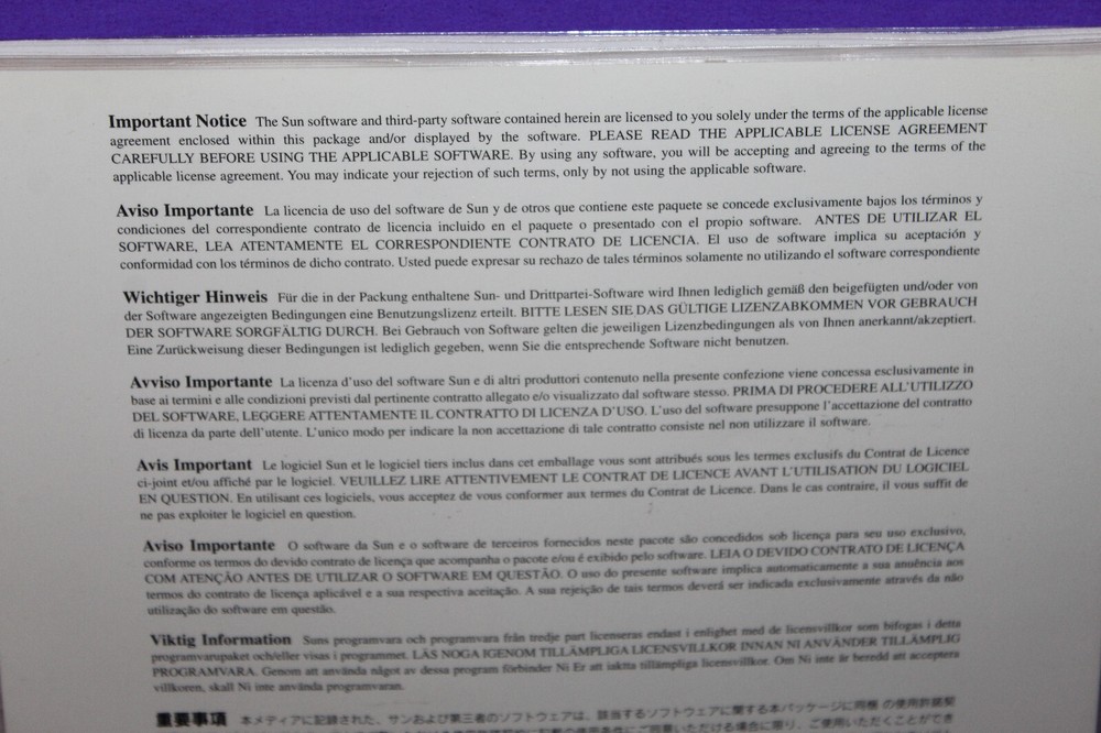 Sun Microsystems Ultra Computing Case Sleeves Only