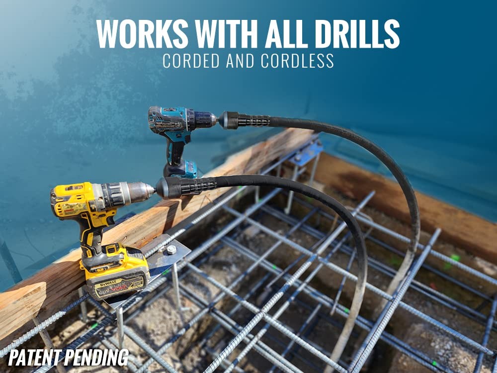 TEMCo Cordless Concrete Vibrating Tool, Drill-powered Vibrator