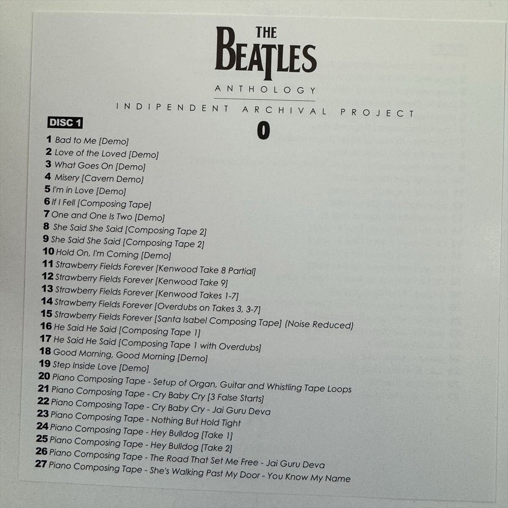 THE BEATLES / ANTHOLOGY 0 / 2CD