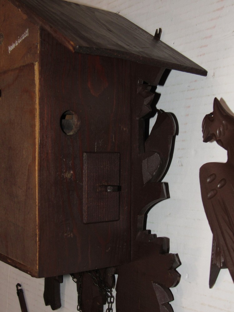 Large Black Forest Three Bird Cuckoo Clock 8-Day Weights Driven