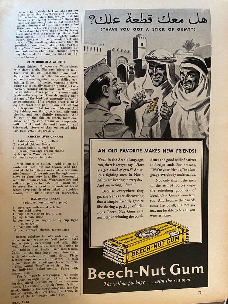 Beech-Nut Gum, Beech Nut, Vintage Print Ad