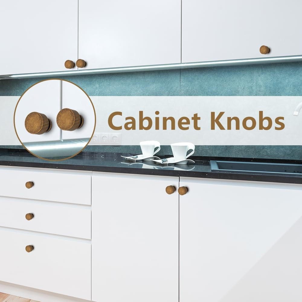 12 Pack Solid Vintage Antique Brass Cabinet Knobs Dresser Knobs, Drawer Pulls fo