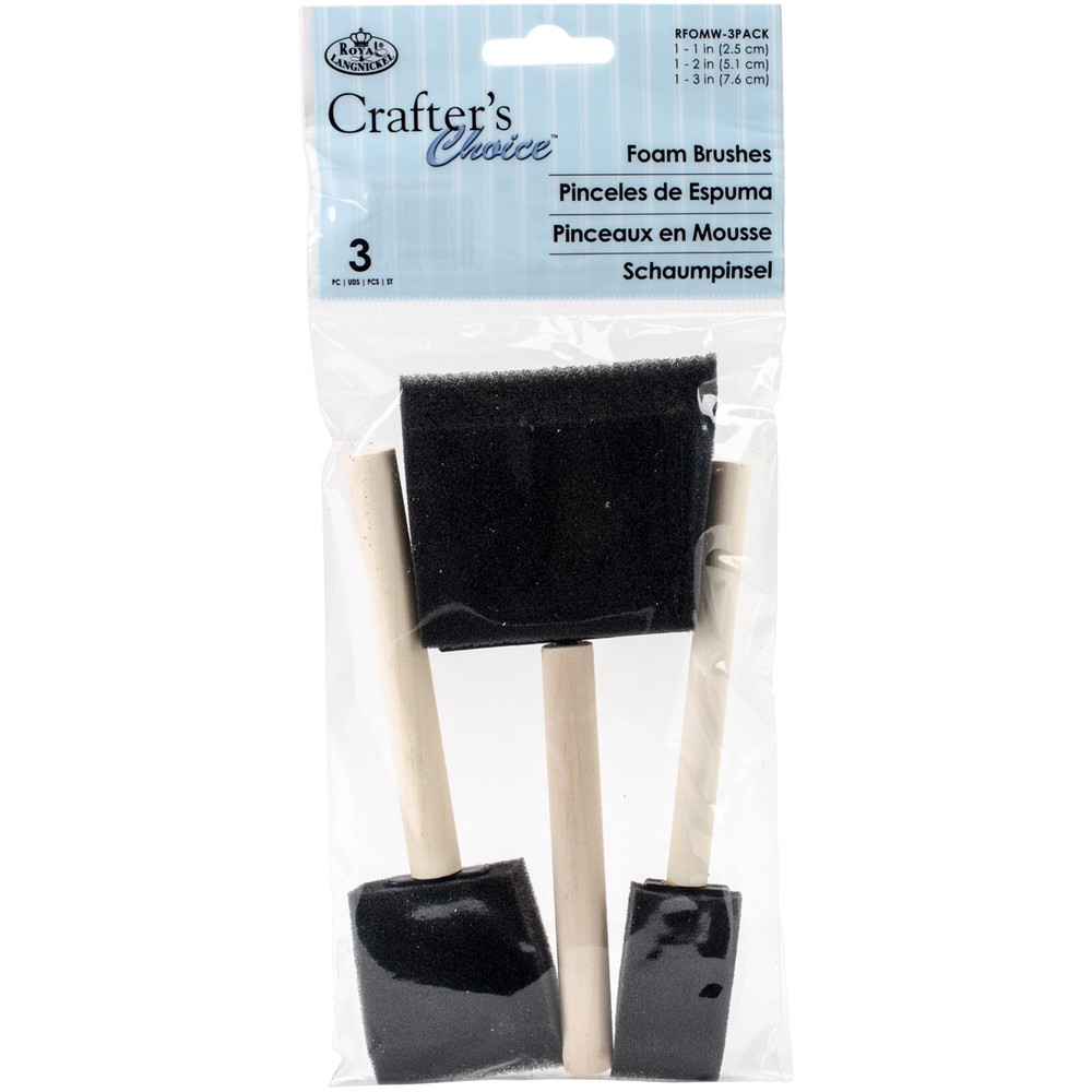 Foam Brushes 3/Pkg 1", 2" & 3" Widths