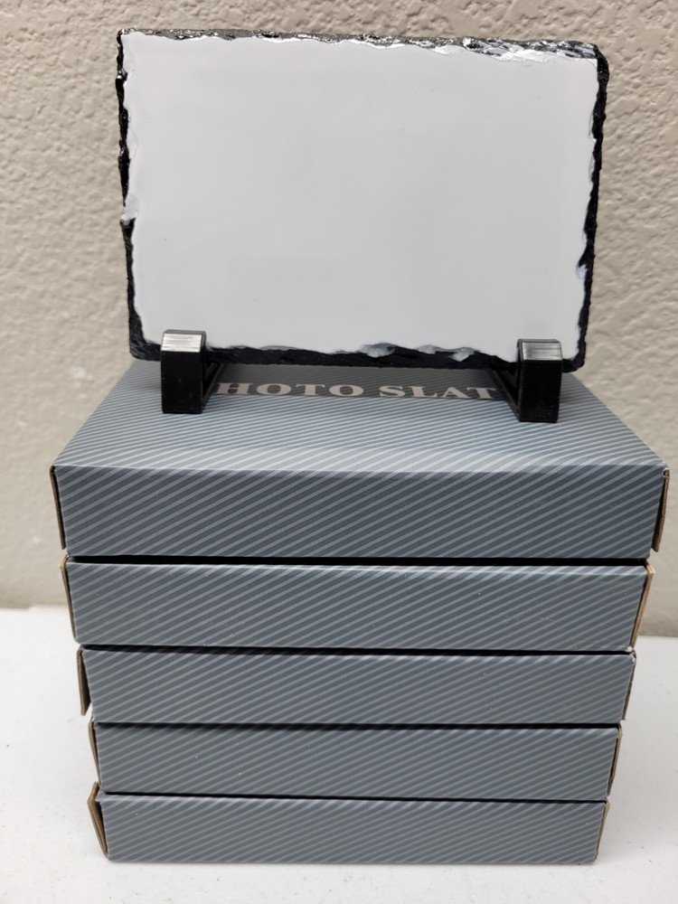 5 Pcs Blank Slate Rock Rectangular Picture Frame NEW