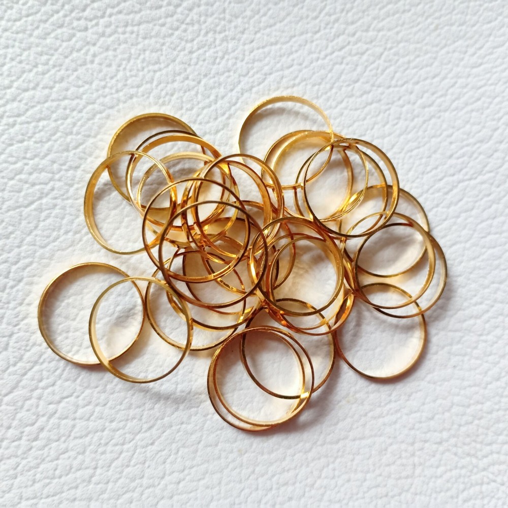 30 Pcs Small brass ring / Gold Plated " For purpose"