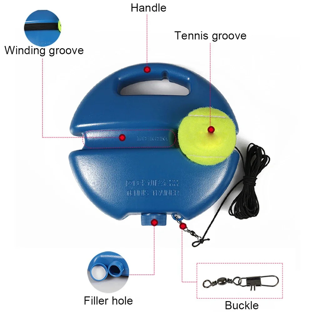 Tennis Trainer Rebound Ball Set Self Practice Training Tool with Base