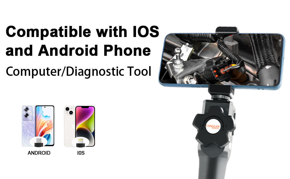 wifi Articulating Borescope Endoscope 2-Way Articulation Head Inspection Camera