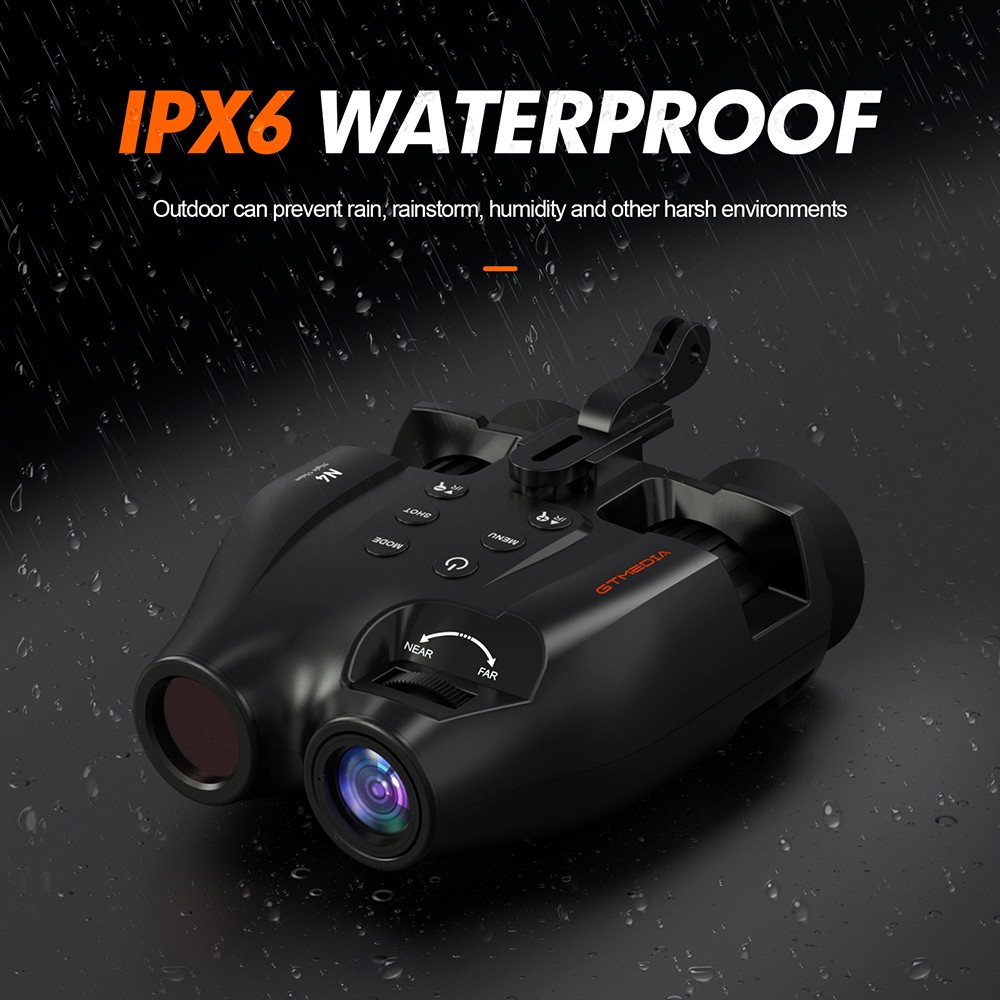 Head-Mounted 1080p Night Vision Goggles Rechargeable Hands 5X Digital Zoom