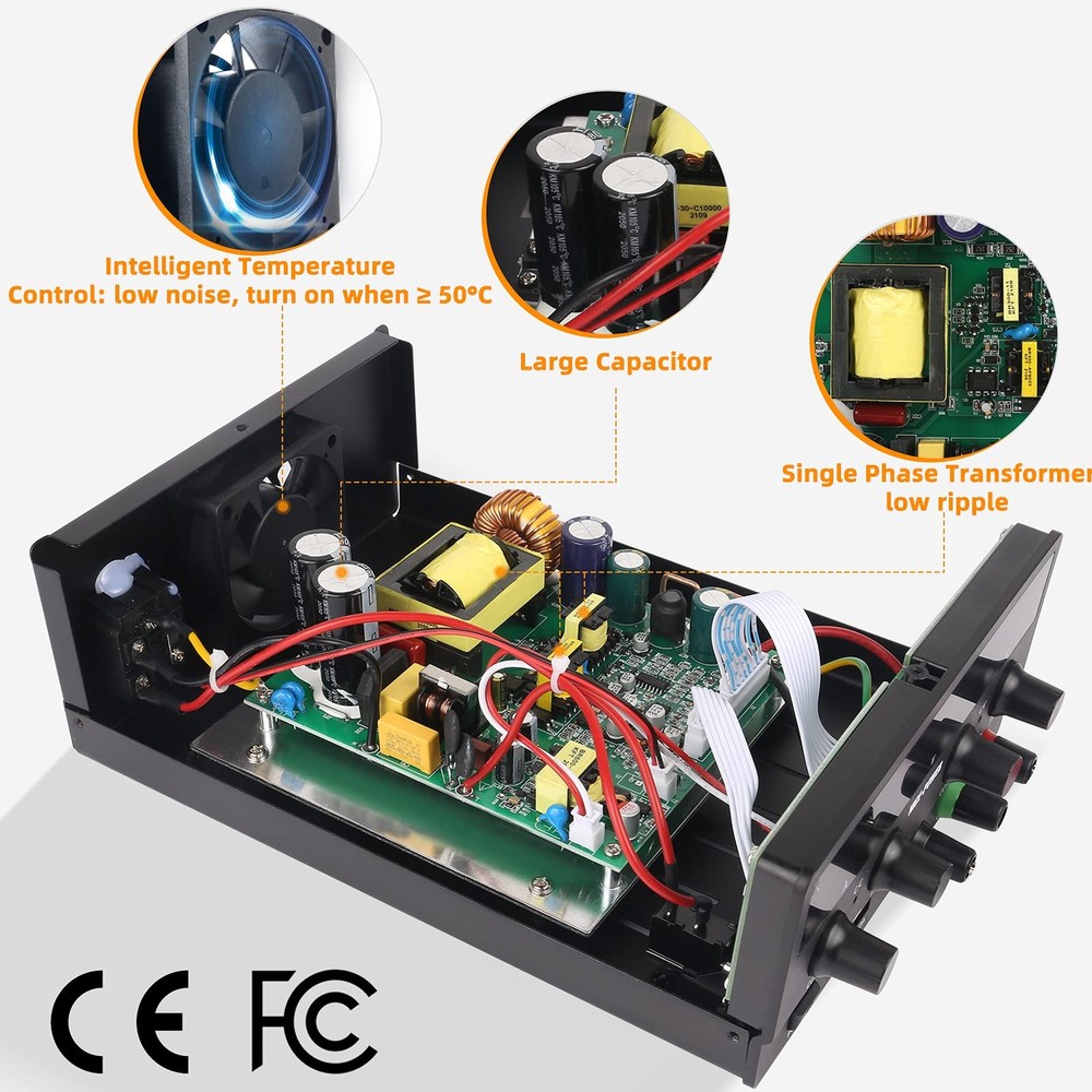 DC Power Supply Variable 30V 10A Adjustable Switching Regulated High Precisio...