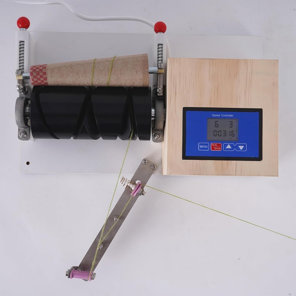 Yarn Cone Winder Adjustable Cone Thread Winder With Timing & Stranding Function