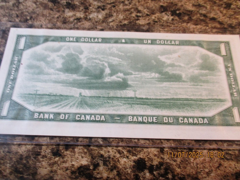 1954 CANADA $1 DOLLAR NOTE CU 772