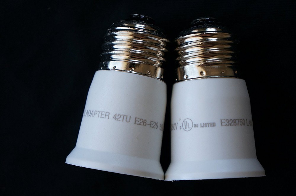 3pcs E26/E27 Standard Edison Light Medium Socket Extender 1.25" Extension