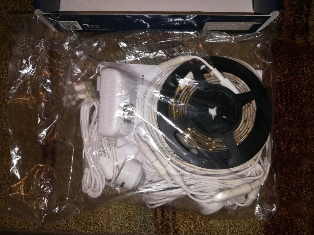 Bed Light Motion Activated Two LED Flex Strips e3light Open Box Contents Sealed