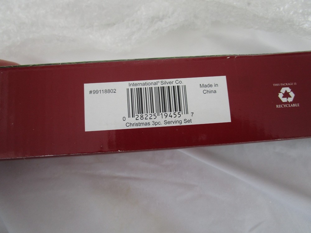 CHRISTMAS 3 PIECE SERVING SET~[ International Silver Company]~CLEAN!!!!