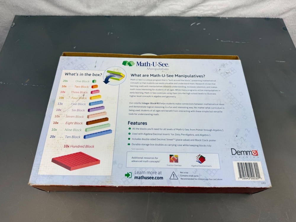 Math U See Integer Block Kit With Manipulatives For Math Learning