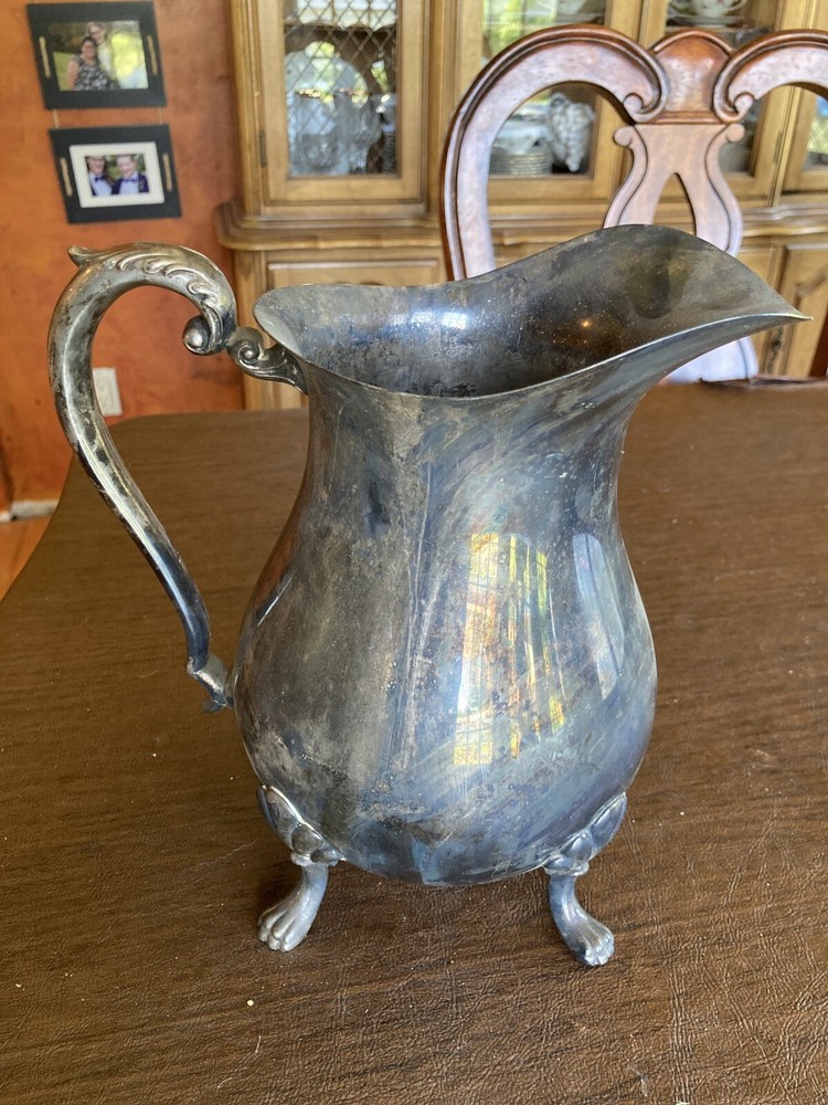 Antique Ornate Silver Pitcher