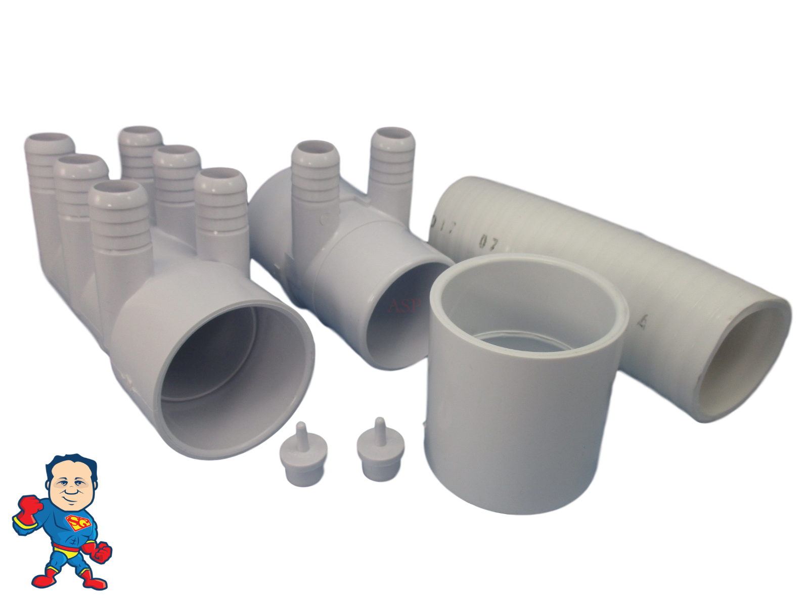 Water Manifold Base Kit Hot Tub Spa 2" (8) 3/4" Outputs & Coupler Video How To