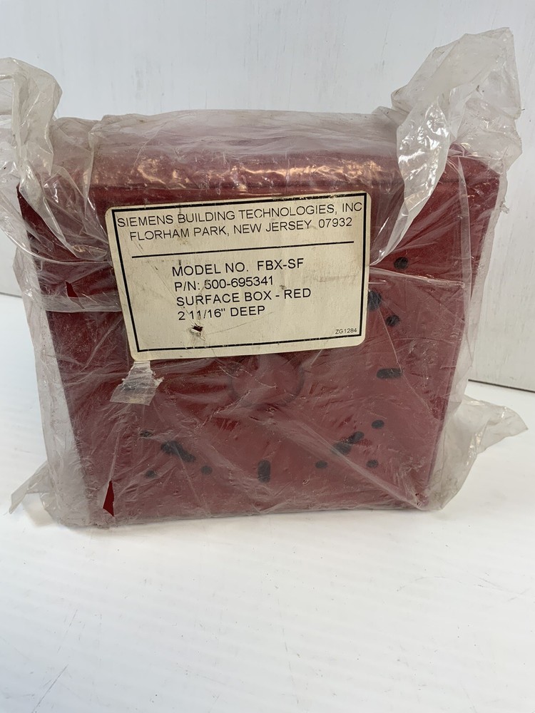 (NEW)  SEIMENS FBX-SF Red Fire Alarm Surface Mount Back Box