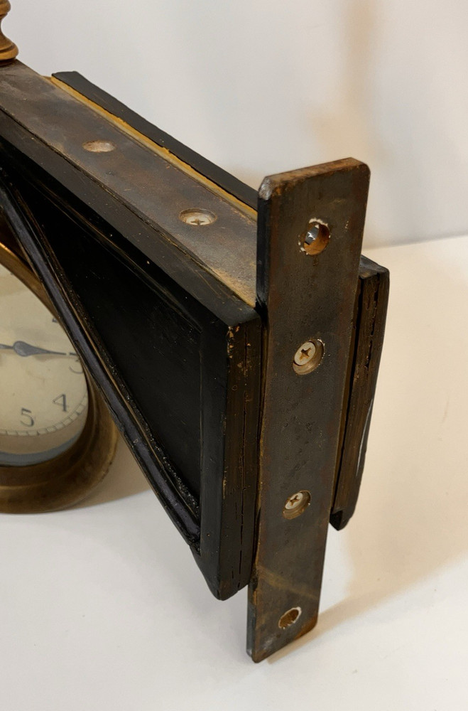 Timeworks Two Sided Nautical Wall Clock Brass Repro