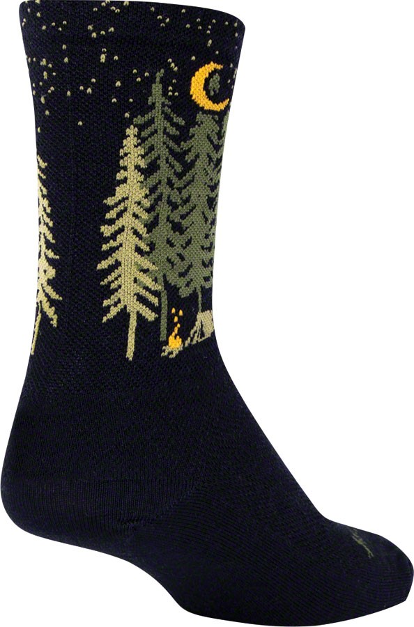 SockGuy Camper Wool Crew Socks Small/Medium Black