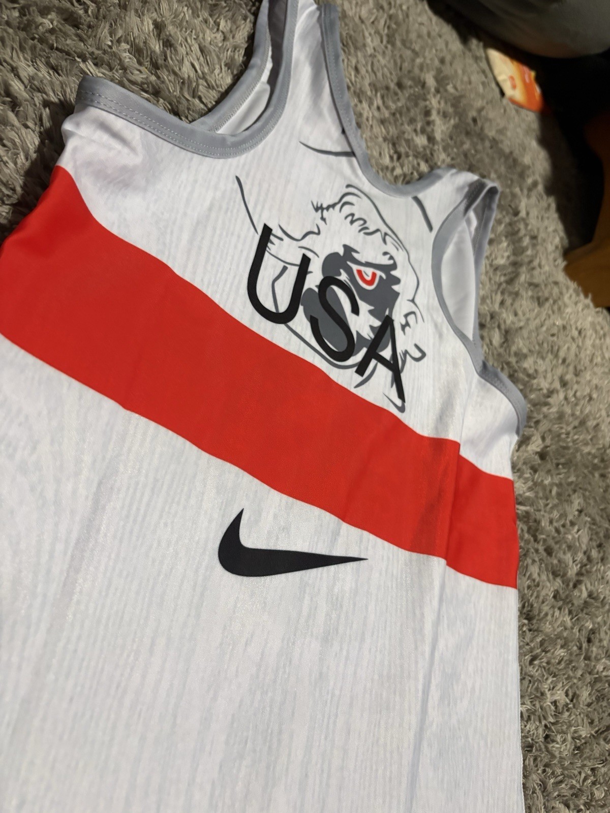 White Oklahoma State Wrestling Singlet Adult Large