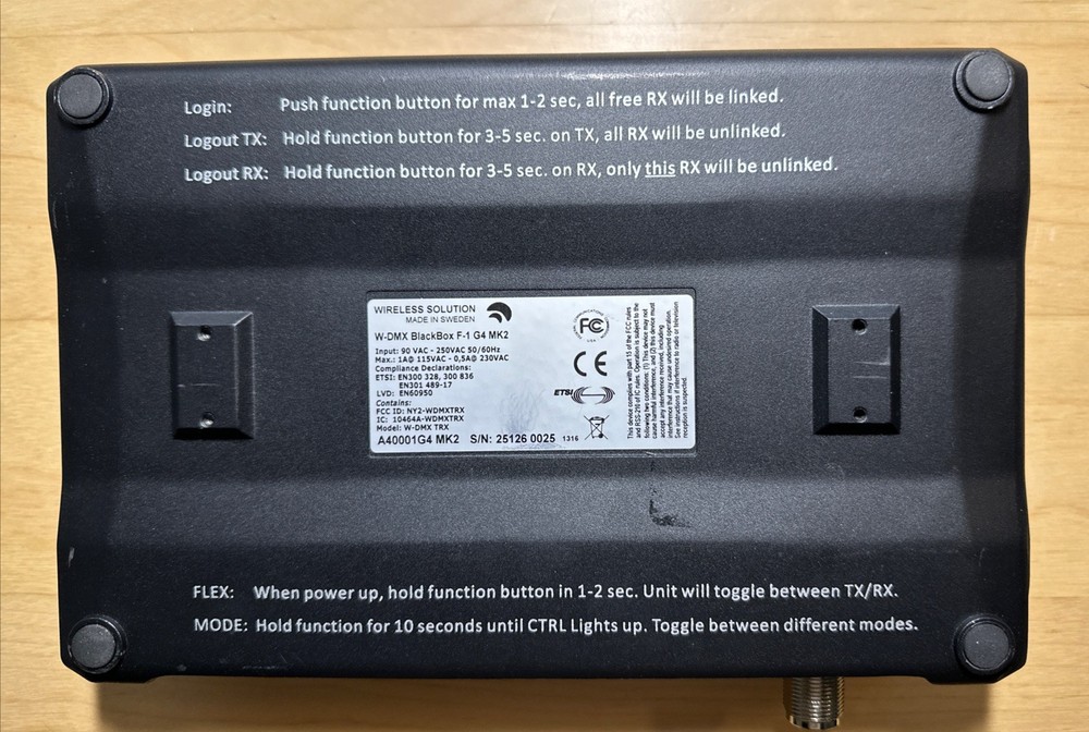 Wireless Solutions W-DMX G4 MK2 Live Event Light Controller w/o Power Supply