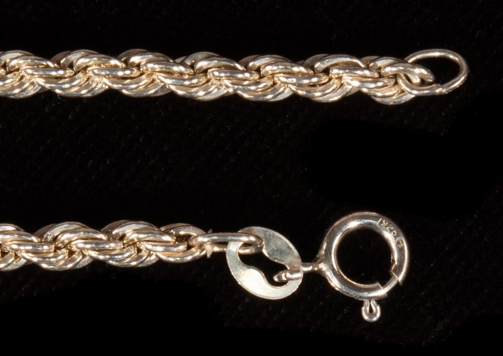 Sterling Silver Solid Rope Chain 18” 3mm NEW